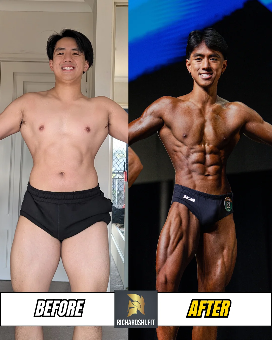 Richard Bodybuilding Comp Transformation