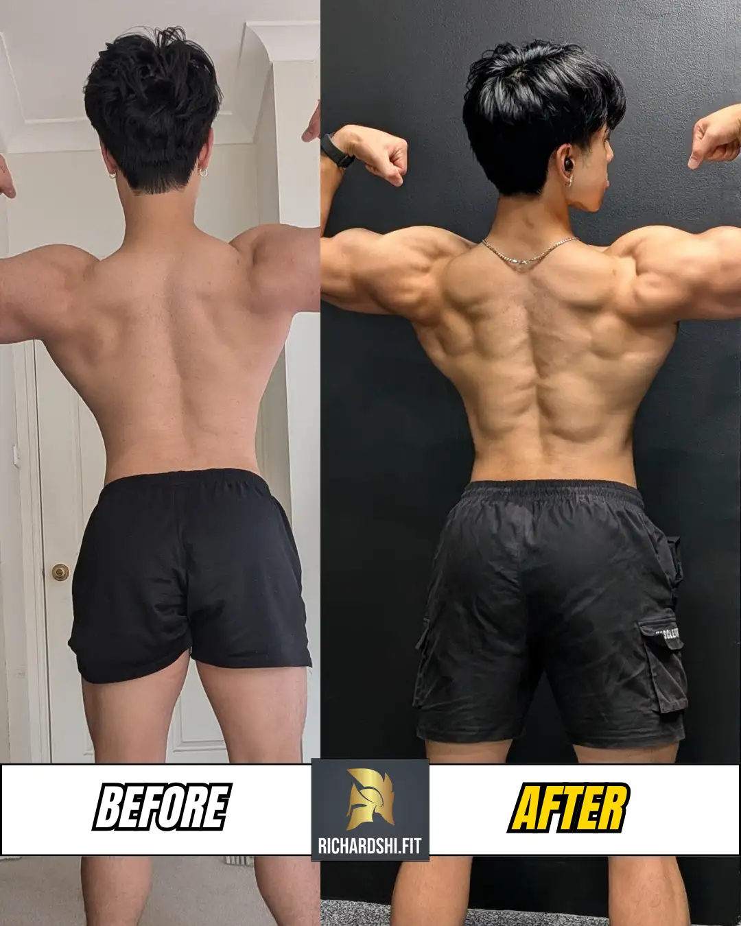 Richard's own before-and-after back transformation