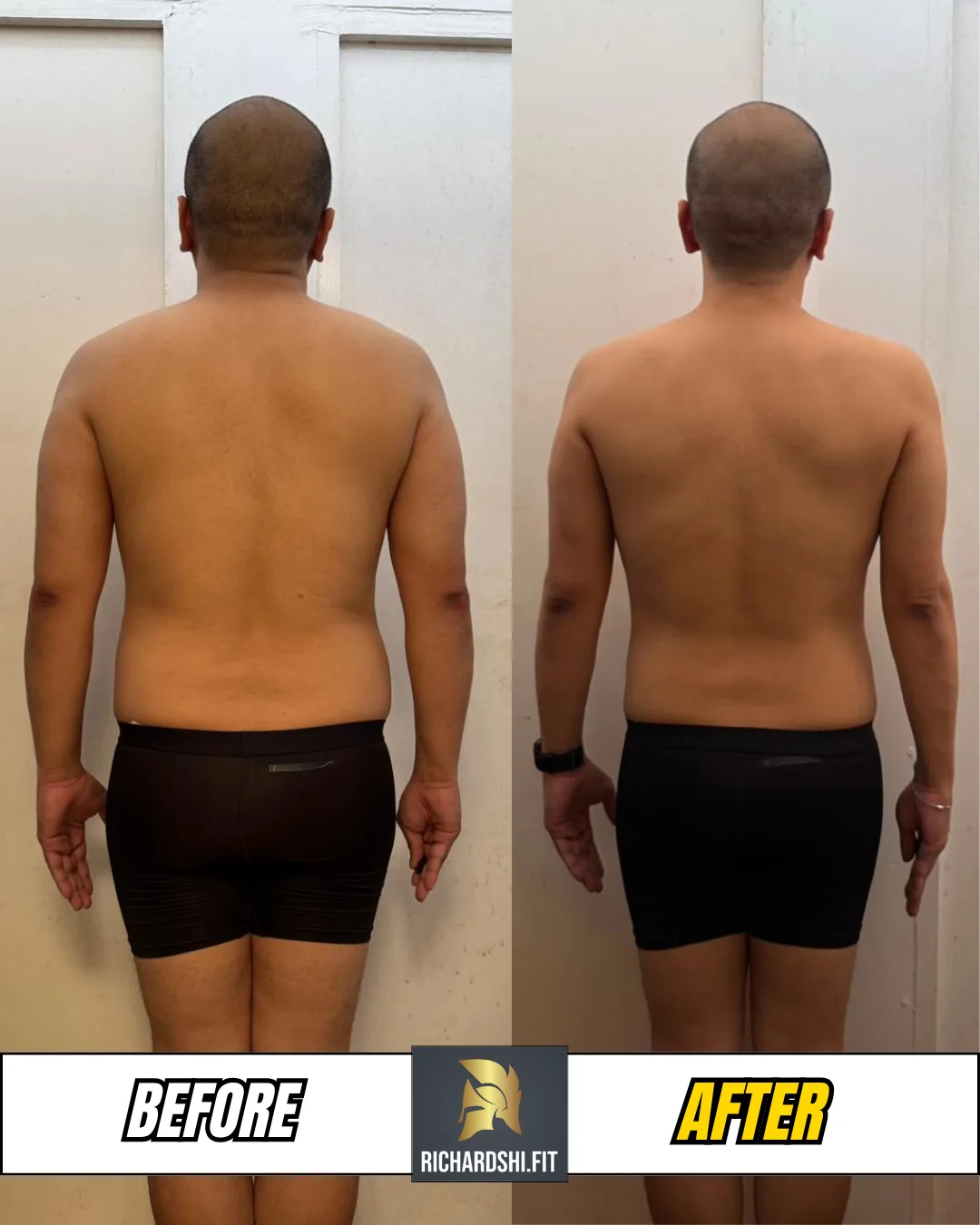 Matt's before-and-after transformation · Back
