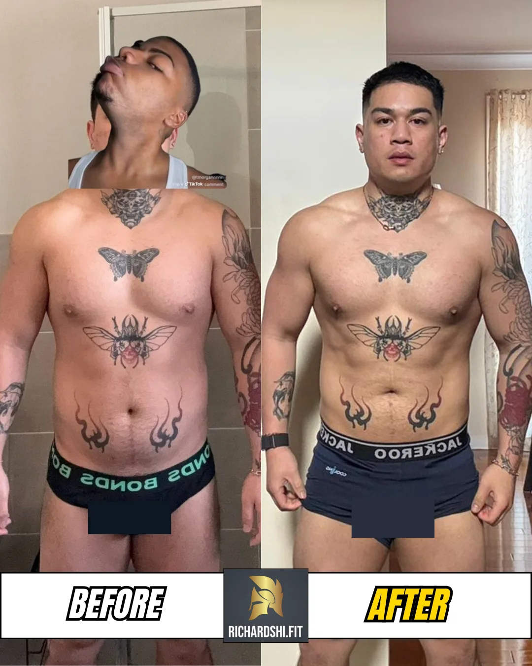 Scott's before-and-after transformation · Front